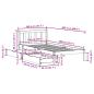 Preview: Massivholzbett ohne Matratze 100x200 cm Kiefernholz