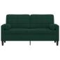 Preview: 2-Sitzer-Sofa mit Zierkissen Dunkelgrün 140 cm Samt