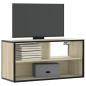 Preview: ARDEBO.de - TV-Schrank Sonoma-Eiche 80x31x39,5 cm Holzwerkstoff und Metall