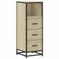 Preview: Badschrank Sonoma-Eiche 35x37,5x100 cm Holzwerkstoff