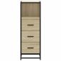 Preview: Badschrank Sonoma-Eiche 35x37,5x100 cm Holzwerkstoff