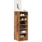 Preview: ARDEBO.de - Schuhschrank Altholz-Optik 32x35x92 cm Holzwerkstoff