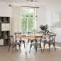 Preview: Esstisch Hellbraun 180x120x74 cm Massivholz Eiche Rechteckig