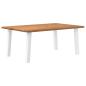 Preview: Esstisch Hellbraun 180x120x74 cm Massivholz Eiche Rechteckig