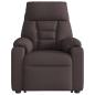 Preview: Relaxsessel mit Aufstehhilfe Elektrisch Dunkelbraun Stoff