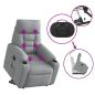 Preview: Elektrischer Massagesessel mit Aufstehhilfe Hellgrau Stoff