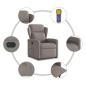 Preview: Massagesessel Elektrisch Taupe Stoff