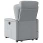Preview: Massagesessel mit Aufstehhilfe Hellgrau Stoff