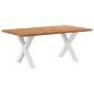 Preview: ARDEBO.de - Esstisch Hellbraun 180x100x74 cm Massivholz Eiche Rechteckig