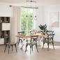 Preview: Esstisch Hellbraun 180x100x74 cm Massivholz Eiche Rechteckig