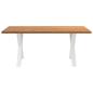 Preview: Esstisch Hellbraun 180x100x74 cm Massivholz Eiche Rechteckig