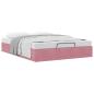 Preview: Ottoman-Bett ohne Matratze Rosa 140x190 cm Samt