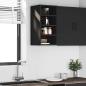 Preview: Hängeschrank Schwarz 30x29,5x60 cm Holzwerkstoff