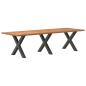 Preview: ARDEBO.de - Esstisch Hellbraun 280x100x74 cm Massivholz Eiche Rechteckig