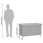 Preview: Gartentruhe mit Rollen Schwarz 110x55x73 cm Poly Rattan