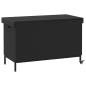 Preview: Gartentruhe mit Rollen Schwarz 110x55x73 cm Poly Rattan