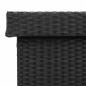 Preview: Gartentruhe mit Rollen Schwarz 110x55x73 cm Poly Rattan