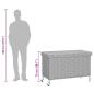 Preview: Gartentruhe mit Rollen Hellgrau 110x55x73 cm Poly Rattan