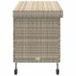 Preview: Gartentruhe mit Rollen Hellgrau 110x55x73 cm Poly Rattan