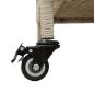 Preview: Gartentruhe mit Rollen Hellgrau 110x55x73 cm Poly Rattan