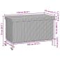 Preview: Gartentruhe mit Rollen Hellgrau 110x55x73 cm Poly Rattan