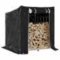 Preview: ARDEBO.de - Brennholzregal mit Regenschutz 100,5x80,5x110,5 cm