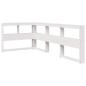 Preview: Kopfteil mit Bücherregal L-Form Weiß 80 cm Massivholz Kiefer