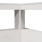 Preview: Kopfteil mit Bücherregal L-Form Weiß 80 cm Massivholz Kiefer