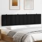Preview: Kopfteil-Kissen Schwarz 200 cm Stoff