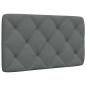 Preview: ARDEBO.de - Kopfteil-Kissen Dunkelgrau 80 cm Stoff