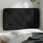 Preview: Kopfteil-Kissen Schwarz 90 cm Stoff