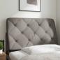 Preview: Kopfteil-Kissen Taupe 90 cm Stoff