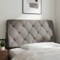 Preview: Kopfteil-Kissen Taupe 100 cm Stoff