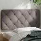 Preview: Kopfteil-Kissen Taupe 100 cm Stoff