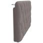Preview: Kopfteil-Kissen Taupe 100 cm Stoff