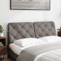 Preview: Kopfteil-Kissen Taupe 120 cm Stoff