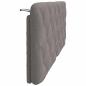 Preview: Kopfteil-Kissen Taupe 120 cm Stoff