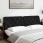 Preview: Kopfteil-Kissen Schwarz 180 cm Stoff