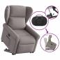 Preview: Relaxsessel mit Aufstehhilfe Elektrisch Taupe Stoff