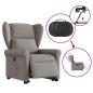 Preview: Relaxsessel mit Aufstehhilfe Elektrisch Taupe Stoff