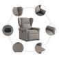 Preview: Relaxsessel mit Aufstehhilfe Elektrisch Taupe Stoff