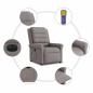 Preview: Massagesessel Elektrisch Taupe Stoff