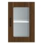 Preview: Küchen-Hängeschrank mit Glastür Lucca Braun Eichen-Optik