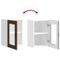 Preview: Küchen-Hängeschrank mit Glastür Lucca Braun Eichen-Optik