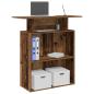 Preview: ARDEBO.de - Empfangstheke Altholz-Optik 100x40x104 cm Holzwerkstoff