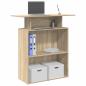 Preview: ARDEBO.de - Empfangstheke Sonoma-Eiche 100x40x104 cm Holzwerkstoff