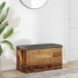 Preview: ARDEBO.de - Sitzbank mit Stauraum Altholz-Optik 82x42x45 cm Holzwerkstoff