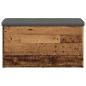 Preview: Sitzbank mit Stauraum Altholz-Optik 82x42x45 cm Holzwerkstoff