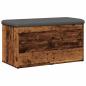 Preview: Sitzbank mit Stauraum Altholz-Optik 82x42x45 cm Holzwerkstoff