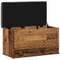 Preview: Sitzbank mit Stauraum Altholz-Optik 82x42x45 cm Holzwerkstoff